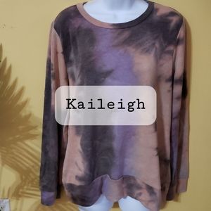 Kaileigh lightweight terrycloth tiedye top
